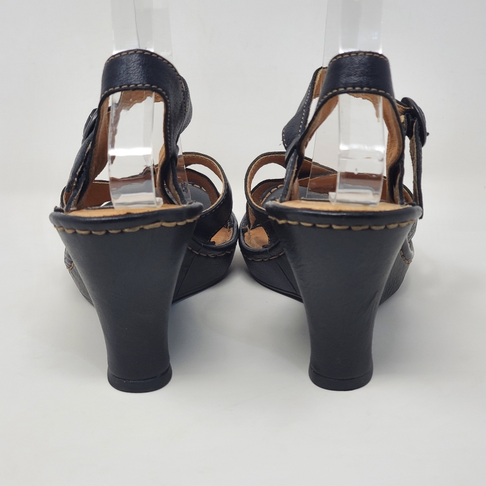 Born Wedge Leather Sandals - Picture 3 of 11